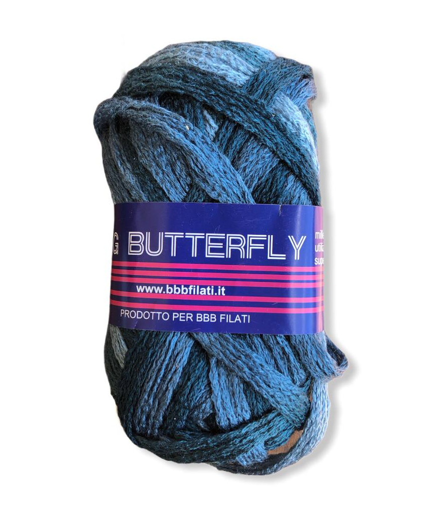 Gomitolo Big Butterfly 50g mix petrolio n°15