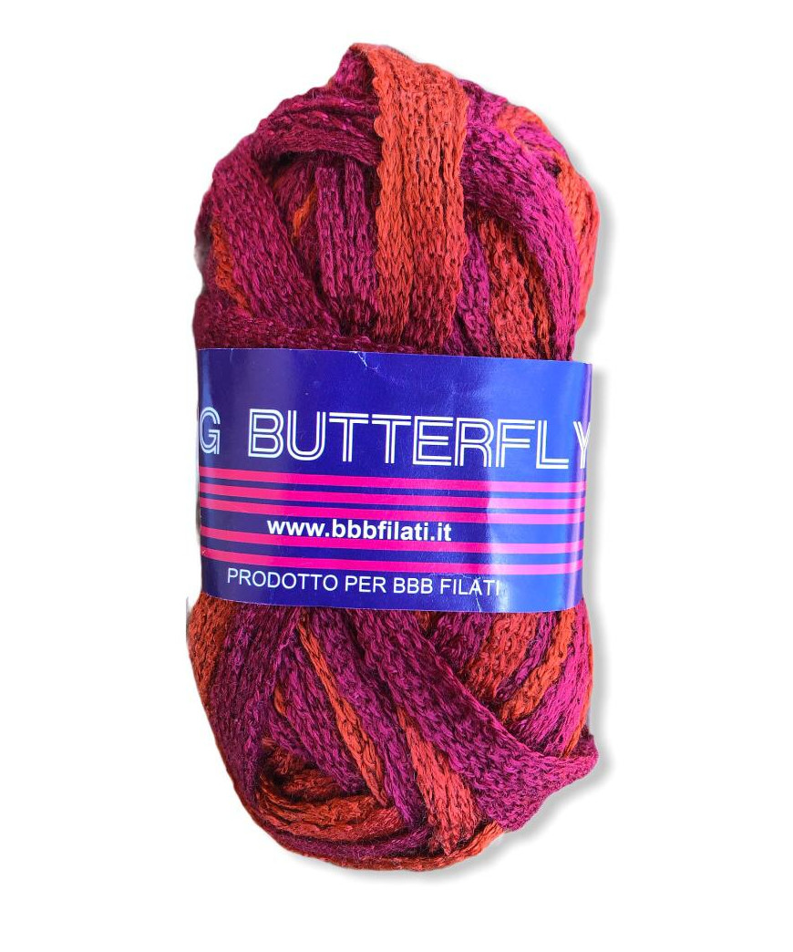 Gomitolo Big Butterfly 50g mix arancione n°6