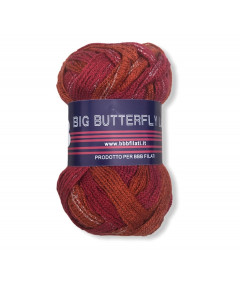 Gomitolo Big Butterfly Lux 50g mix arancione/rosso n°6