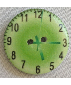 BOTTONE TEMA OROLOGIO VERDE