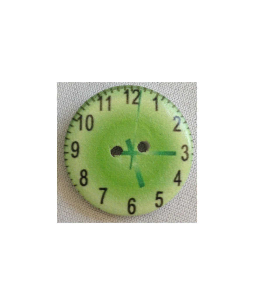 BOTTONE TEMA OROLOGIO VERDE