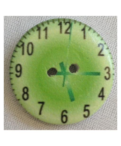 BOTTONE TEMA OROLOGIO VERDE