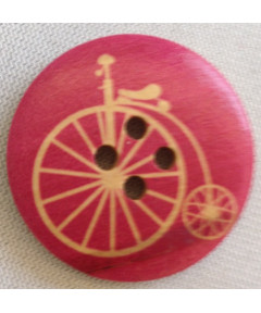 BOTTONE ROSSO TEMA OROLOGIO BICICLETTA