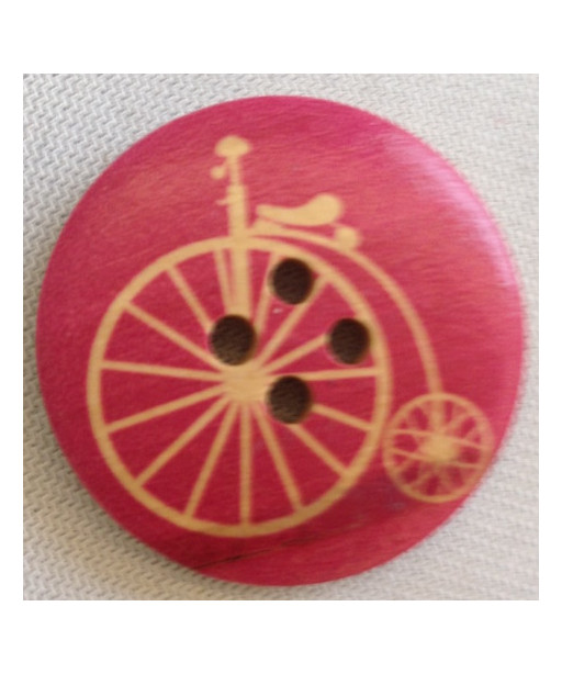 BOTTONE ROSSO TEMA OROLOGIO BICICLETTA