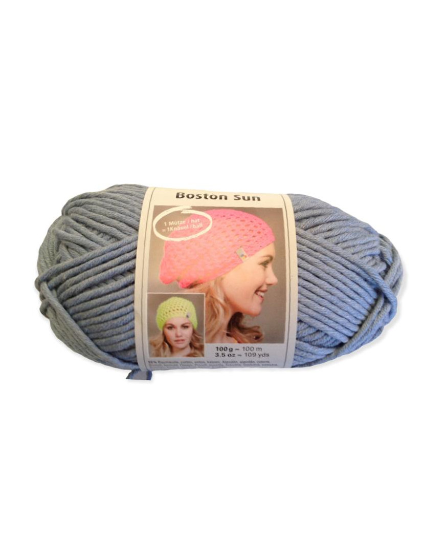 Gomitolo cotone Boston Sun 100gr azzurro n°53