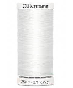 Cucitutto Filo Sintetico per Cucito Gutermann Colore Bianco 250 Metri