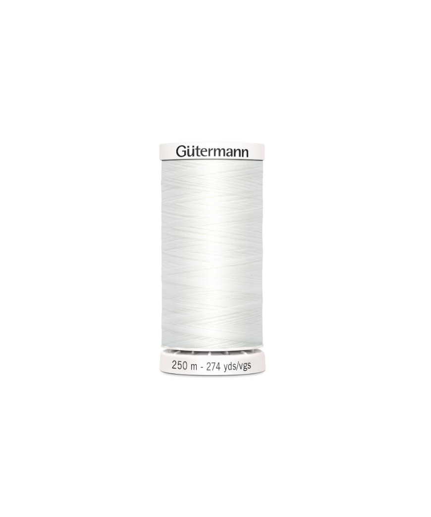 Cucitutto Filo Sintetico per Cucito Gutermann Colore Bianco 250 Metri