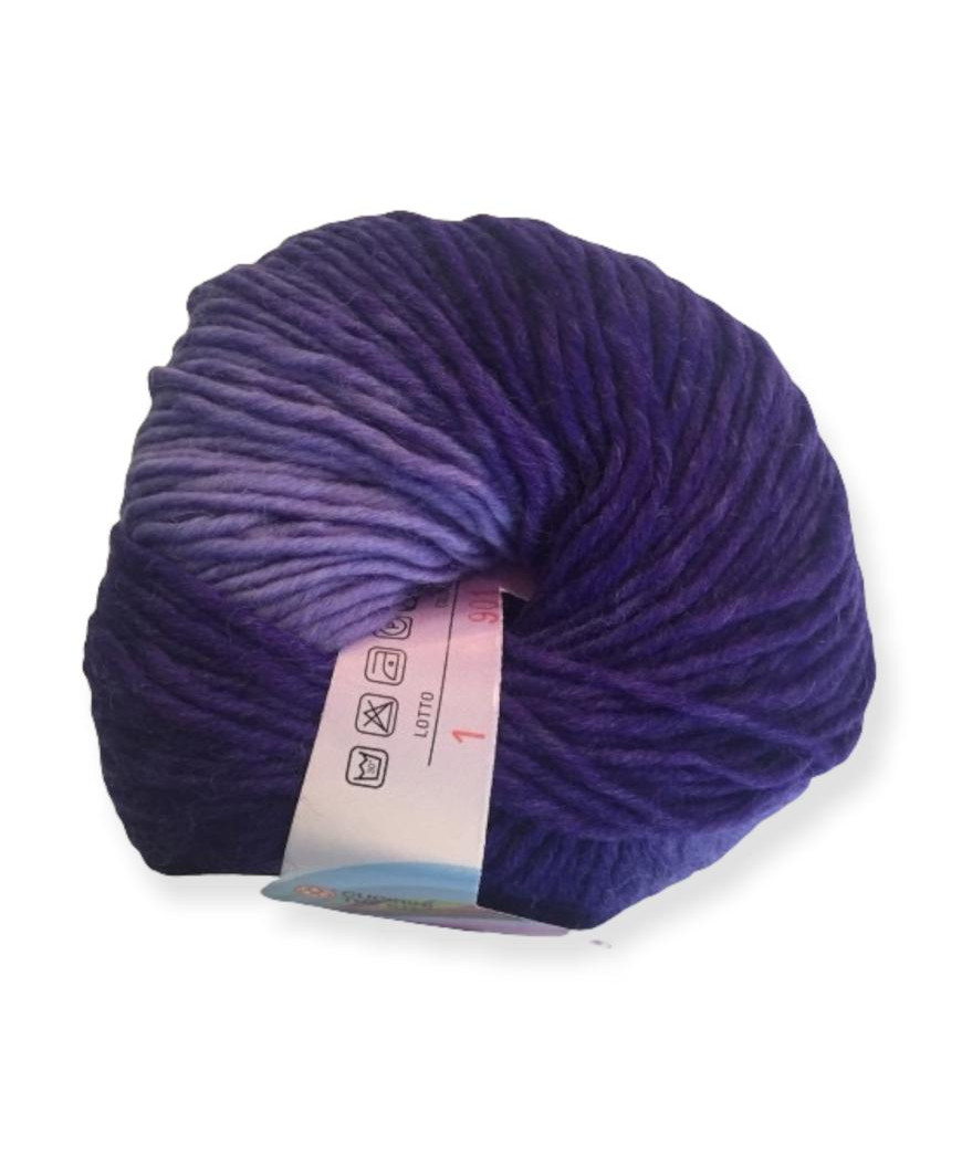 Gomitolo lana Caos 50gr, mix viola n°901