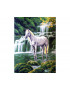 Canovaccio quadro per ricamo mezzo punto con stampa Cavallo Bianco cm 40x50