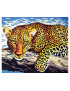 Canovaccio quadro per ricamo mezzo punto con stampa Leopardo cm 40x30