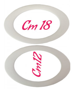 Coppia Manici  Per Borse In PVC  Ovale Colore NeroCm 18x12 ca