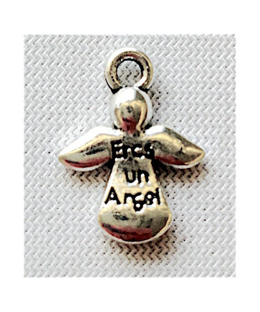 CHARMS METALLO ANGELO ARGENTO " ERCS UN ANGEL "