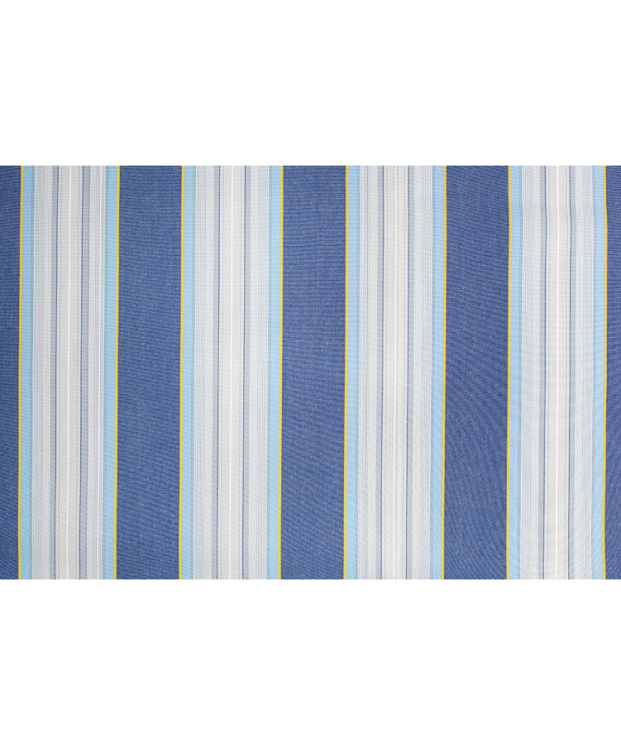 Tessuto per Tende da Sole e Sdraio H140cm/ca Fascia Blu Righina Gialla