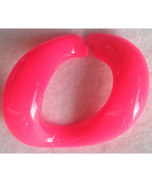 Anello Ovale Per Catene e colane In PVC Misura Cm 6 Fuxia Fluo