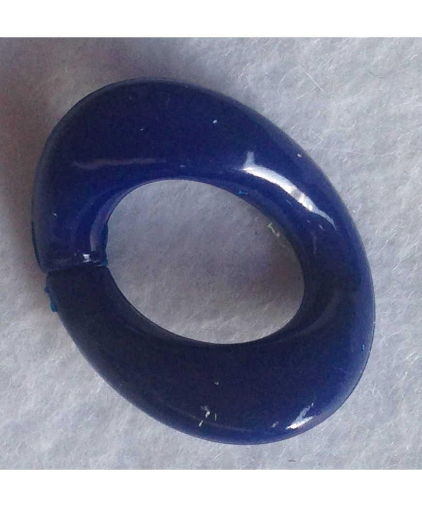 Anello Ovale Per Catene e colane In PVC Misura Cm 3 Colore Blu
