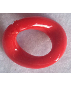 Anello Ovale Per Catene e colane In PVC Misura Cm 3 Rosso