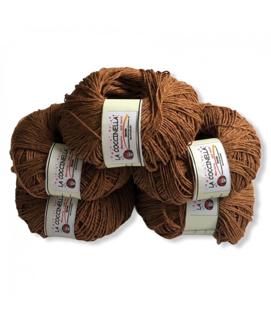 Gomitoli cotone "Cotonello" 50gr 190m c/a, confezione da 5 gomitoli, marrone