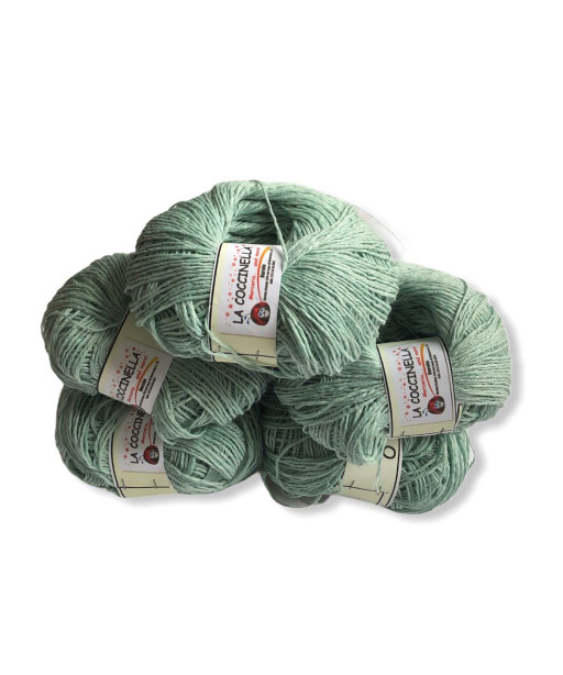 Gomitoli cotone "Cotonello" 50gr 190m c/a, confezione da 5 gomitoli, verdeacqua