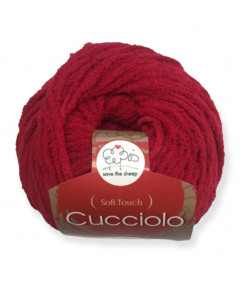 Filato Gomitolo "Cucciolo" 50gr,85mt  100%Microfibra Colore Rosso n°04-Ferri consigliati n° 6-6,5