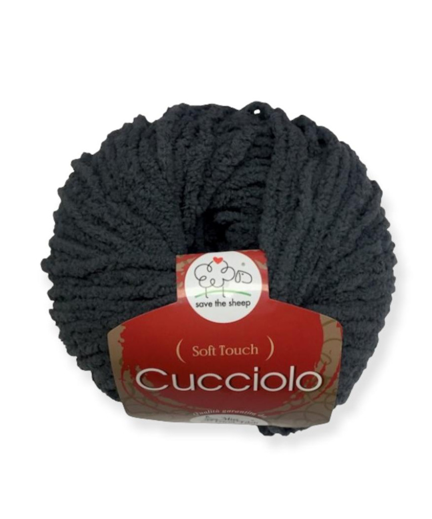 Filato Gomitolo "Cucciolo" 50gr,85mt  100%Microfibra Colore Grigio n°06-Ferri consigliati n° 6-6,5