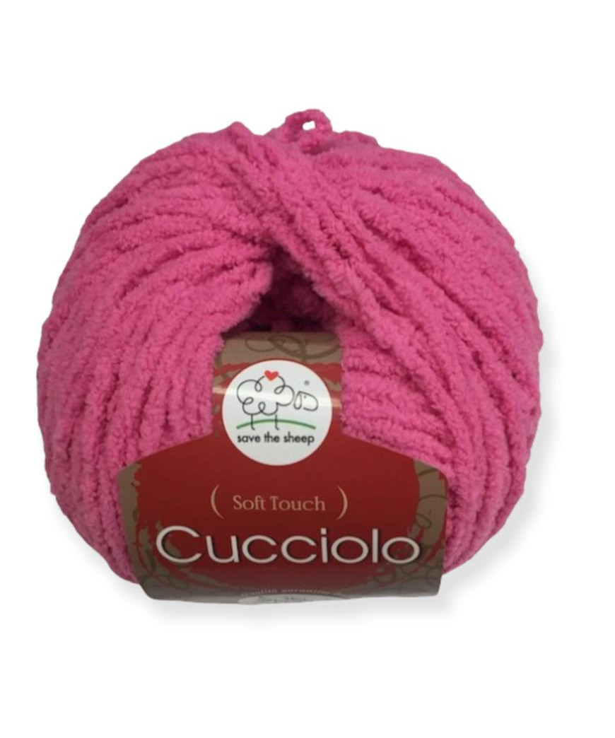 Filato Gomitolo "Cucciolo" 50gr,85mt  100%Microfibra Colore Fuxia n°11-Ferri consigliati n° 6-6,5