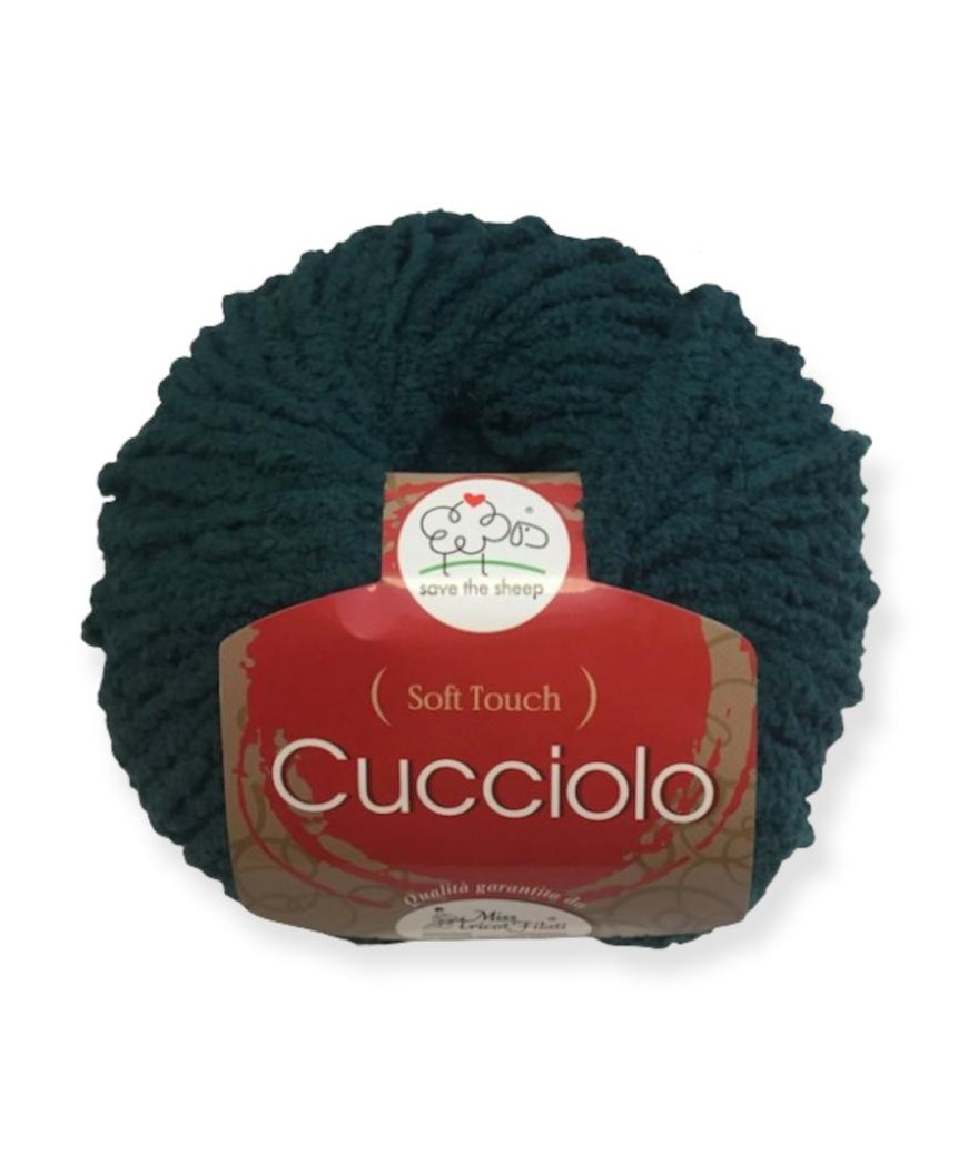 Filato Gomitolo "Cucciolo" 50gr,85mt  100%Microfibra Colore Verde n°15-Ferri consigliati n° 6-6,5