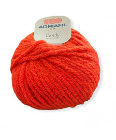 Gomitolo lana Adriafil Candy 100gr 100mt Colore Arancione n°13-Ferri Consigliato n°9