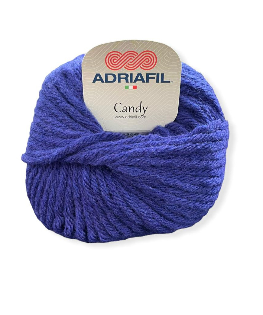 Gomitolo lana Adriafil Candy 100gr 100mt Colore Bluette n°34-Ferri Consigliato n°9