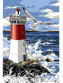 Collection D’Art Diamond Painting Misura 70x48cm, Lighthouse and Waves
