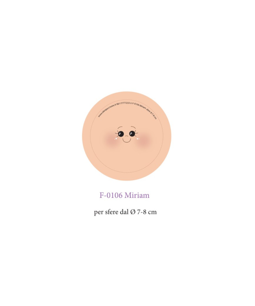 Faccina Miriam Cm 13 Occhini Tondi Per Sfere 5-6 cm