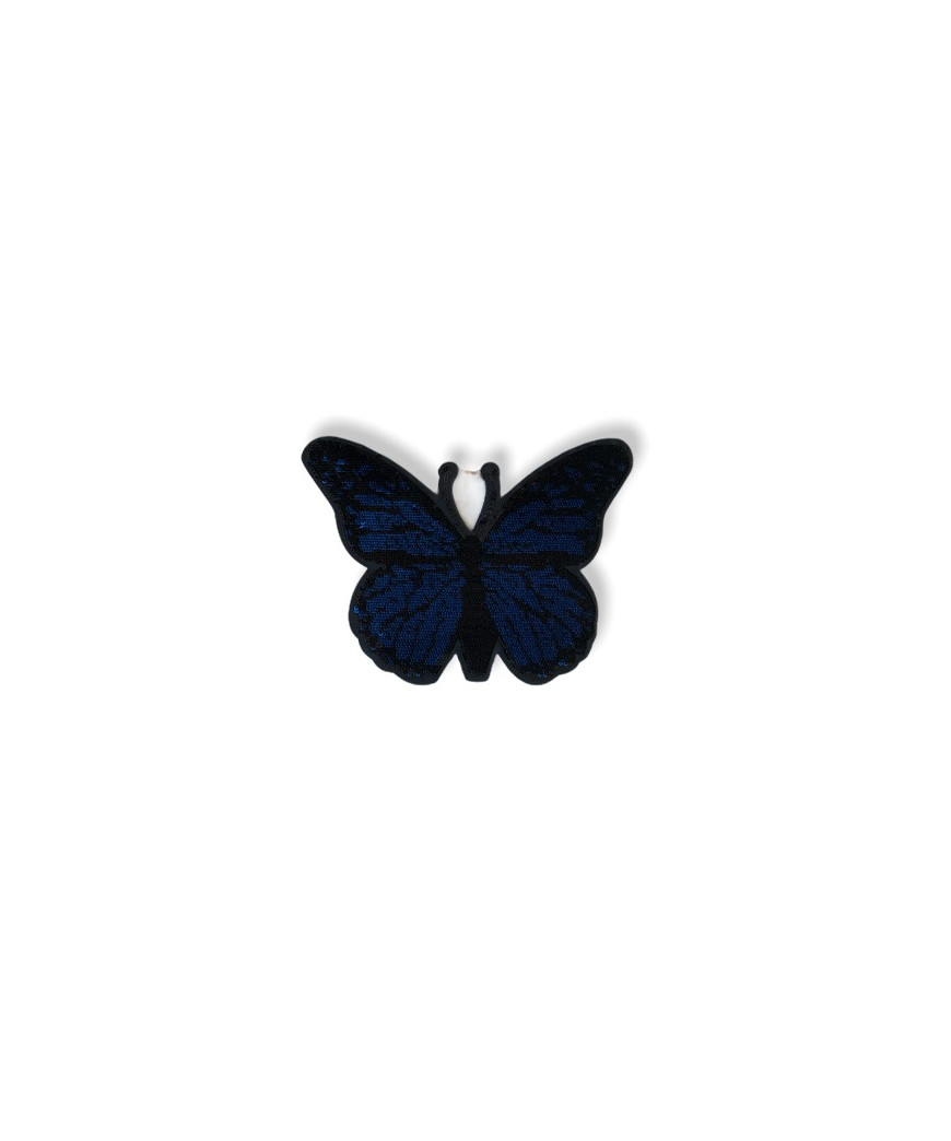 Applicazione termoadesiva farfalla 17x13cm/ca, strass blue