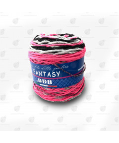 Gomitolo Lana Fantasy 150gr Mix Fuxia/Grigio/Nero n°32