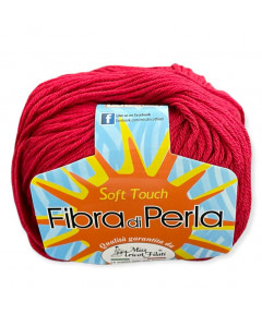 Gomitolo Cotone Soft Touch Fibra di Perla, rosso n°13