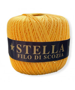 Gomitolo Filo di Scozia Stella 100% Puro Cotone N°8/3 giallo n°36