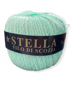 Gomitolo Filo di Scozia Stella 100% Puro Cotone N°8/3 verde acqua n°57