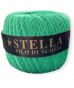 Gomitolo Filo di Scozia Stella 100% Puro Cotone N°8/3 verde prato n°623