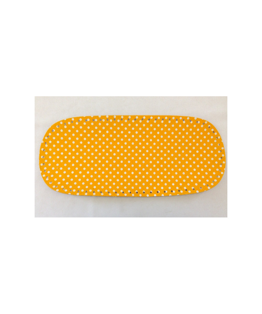 FONDO PER BORSA 40x17cm COL TESSUTO GIALLO POIS