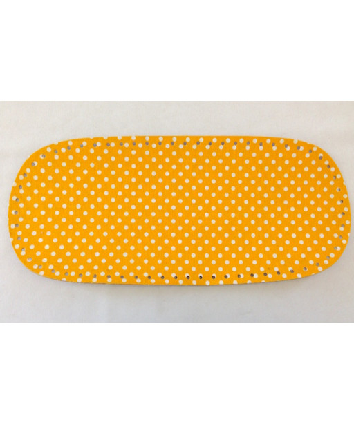 FONDO PER BORSA 40x17cm COL TESSUTO GIALLO POIS