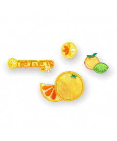 Applicazione termoadesiva frutta, 5x3,5cm/ca arancia