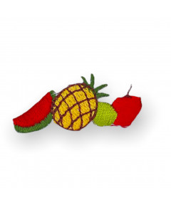 Applicazione termoadesiva frutta, 4x2cm/ca mix di frutta