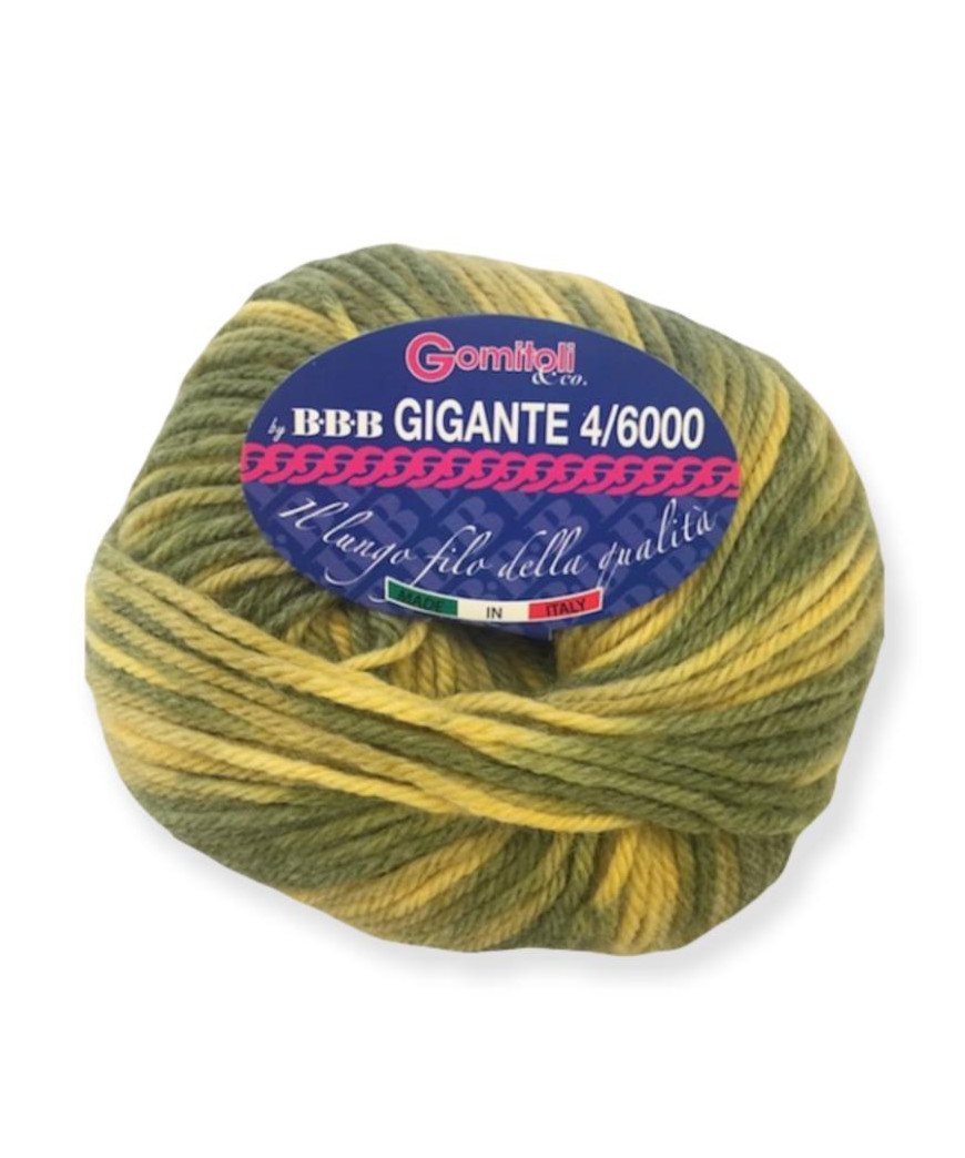 LANA GIGANTE MIX GIALLO VERDE COL N°150