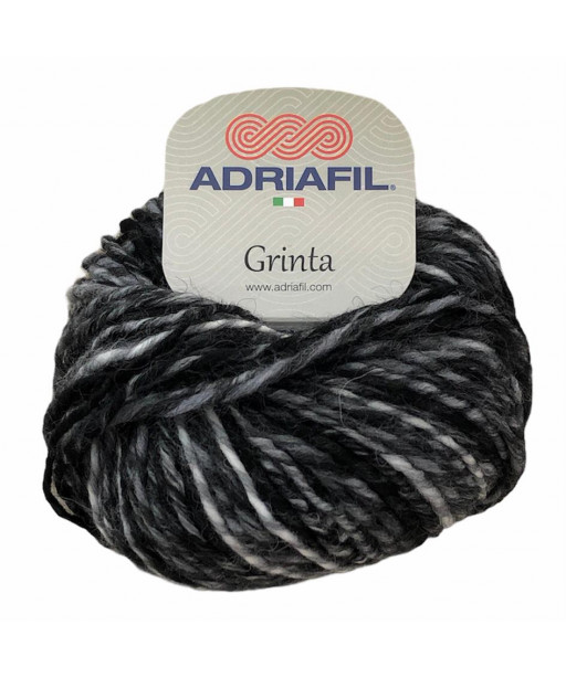 Gomitolo lana Adriafil Grinta 50gr 90mt mix grigio n°40 Ferri Consigliati n° 5,5