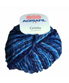 Gomitolo lana Adriafil Grinta 50gr 90mt mix Blu n°43 Ferri Consigliati n° 5,5