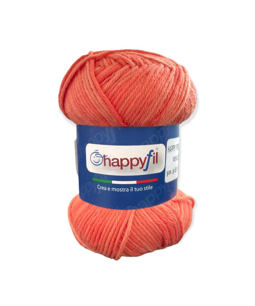 Gomitolo cotone happy fresh picnic 50gr, mix arancione n°105