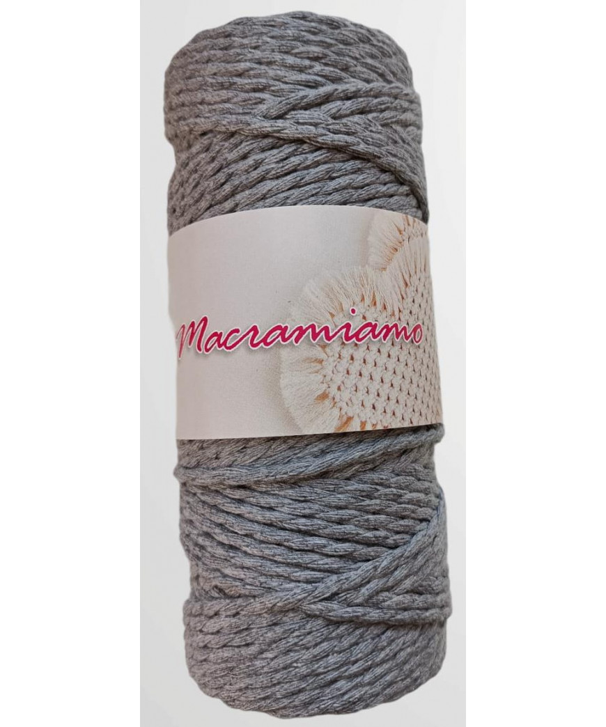 Macramè Macramiamo Ispe Ø 3mm 250gr Colore Grigio