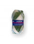 Gomitolo lana Jason 100gr, bianco/verde n°90