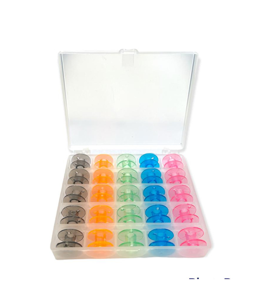 Box con 25 bobine colorate in PVC