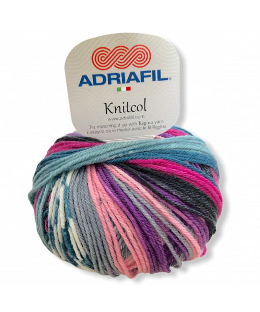 Filato Gomitolo 100% lana Adriafil Knitcol 50gr 125mt  mix color n°71 Ferri Consigliati n° 4,5