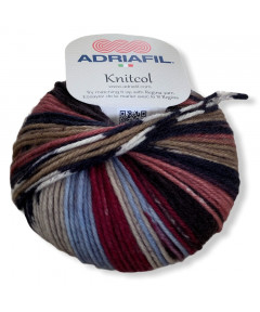 Filato Gomitolo 100% lana Adriafil Knitcol 50gr 125mt  mix color n°73 Ferri Consigliati n° 4,5