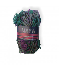 Gomitolo lana Maya 50gr, n°6 mix veerde/fuxia